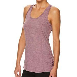 GAIAM Hatha Tank Mauve Heather Yoga Slim Fit
